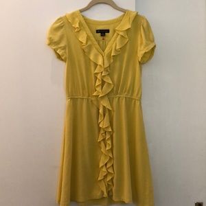 Yellow ruffle dress